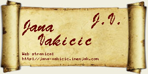 Jana Vakičić vizit kartica